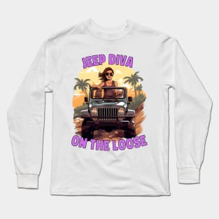 Jeep Diva on the loose Long Sleeve T-Shirt